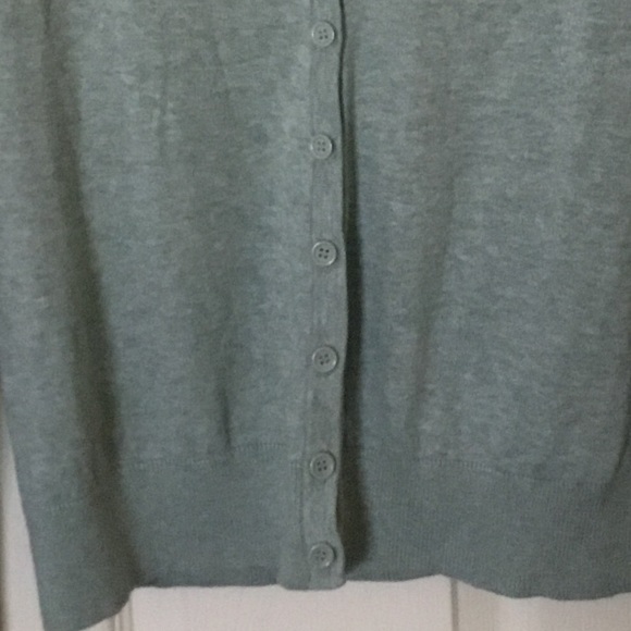 Fine knit cotton blend Long Sleeve Cardigan Button Up sweater - Picture 10 of 13